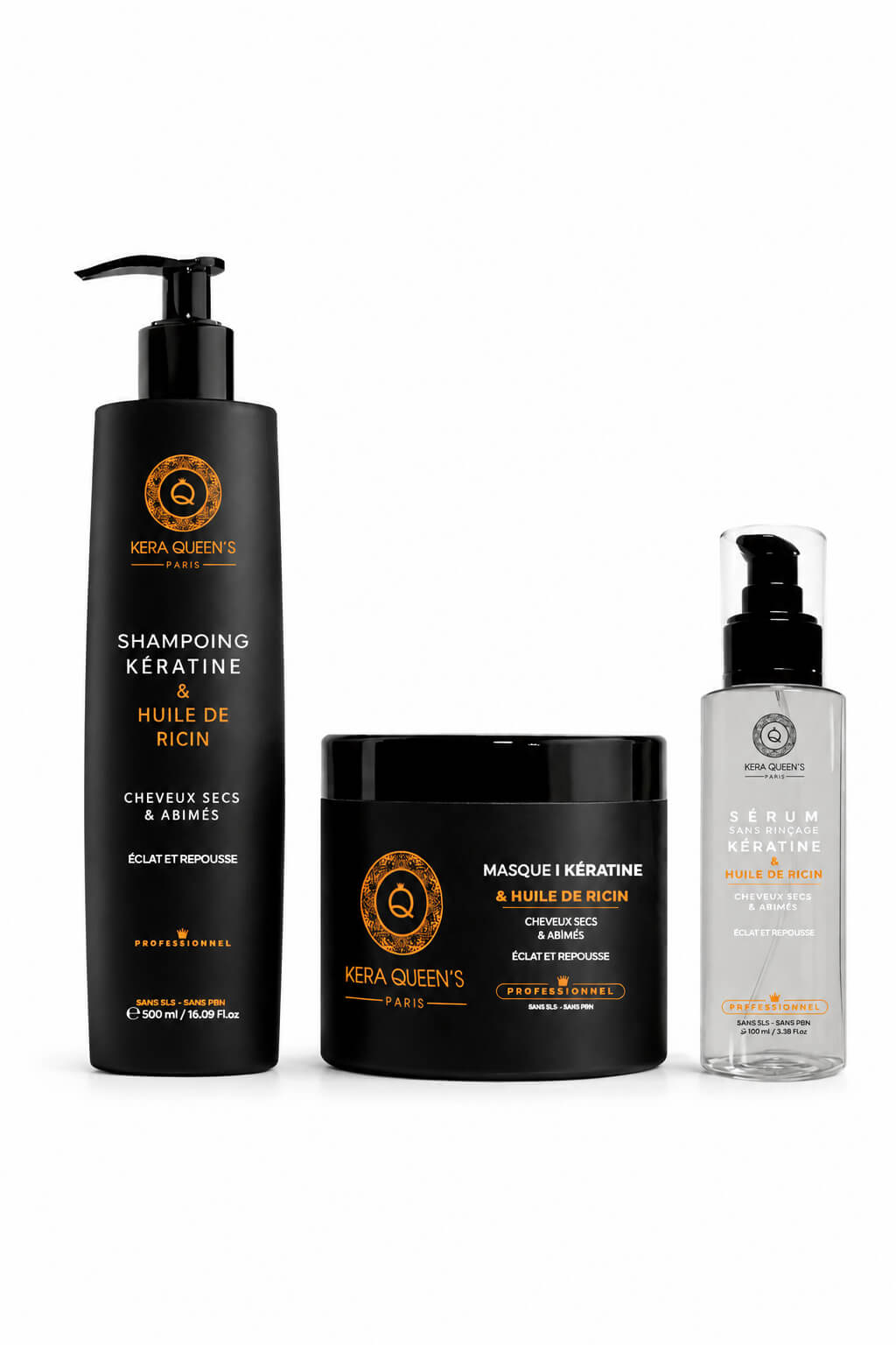 Kit Rituel Trio Kératine &  Huile de Ricin