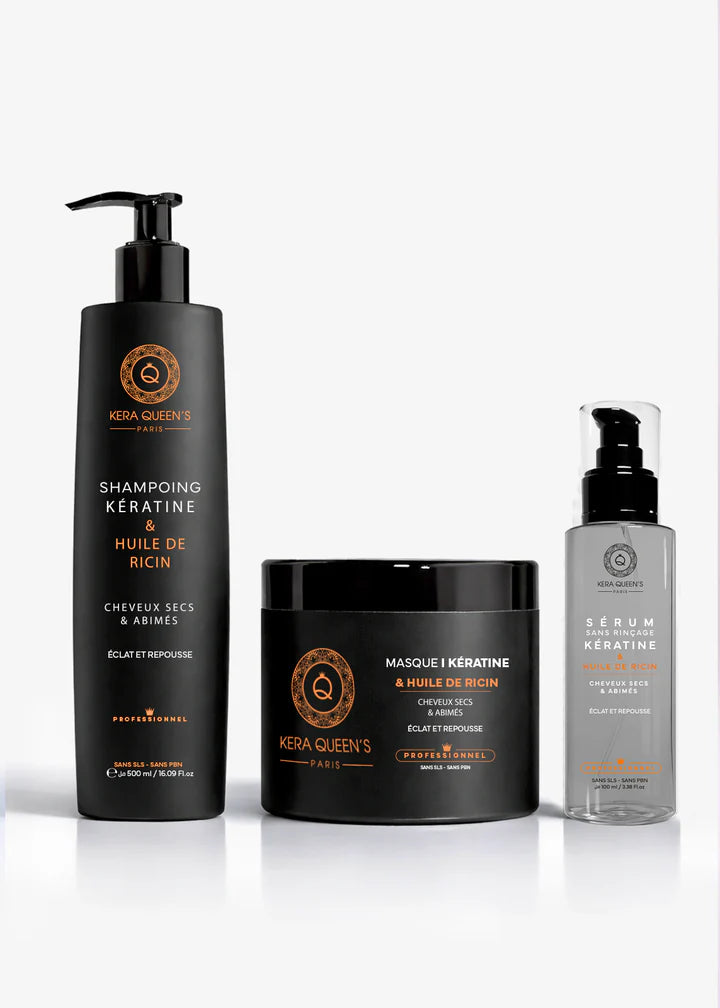 Kit Rituel Trio Kératine &  Huile de Ricin